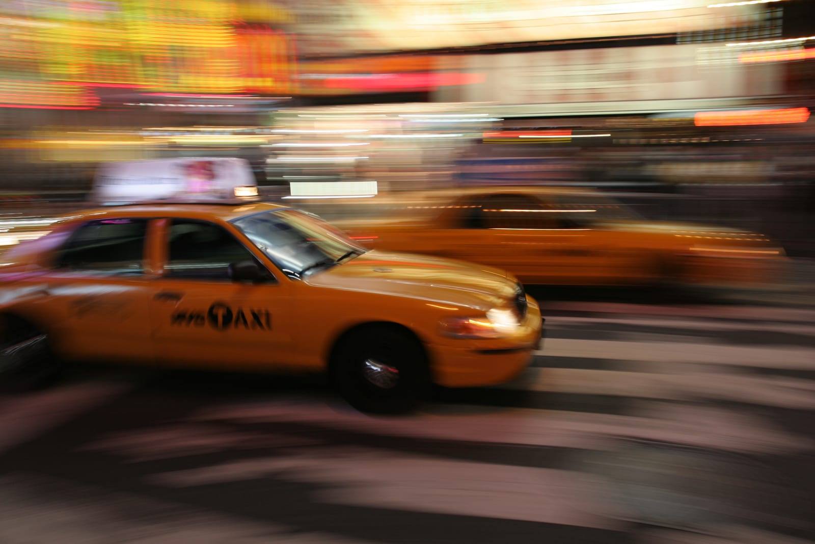 A New York yellow medallion cab, the only vehicle the $70 JFK to Manhattan flat fare applies to